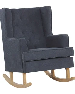 Poltrona a dondolo TRONDHEIM Tessuto Grigio scuro