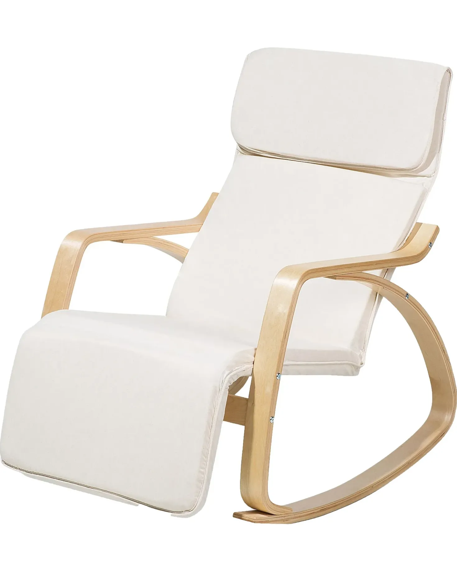 Poltrona a dondolo WESTON Tessuto Beige chiaro