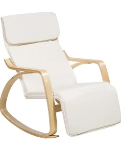 Poltrona a dondolo WESTON Tessuto Beige chiaro