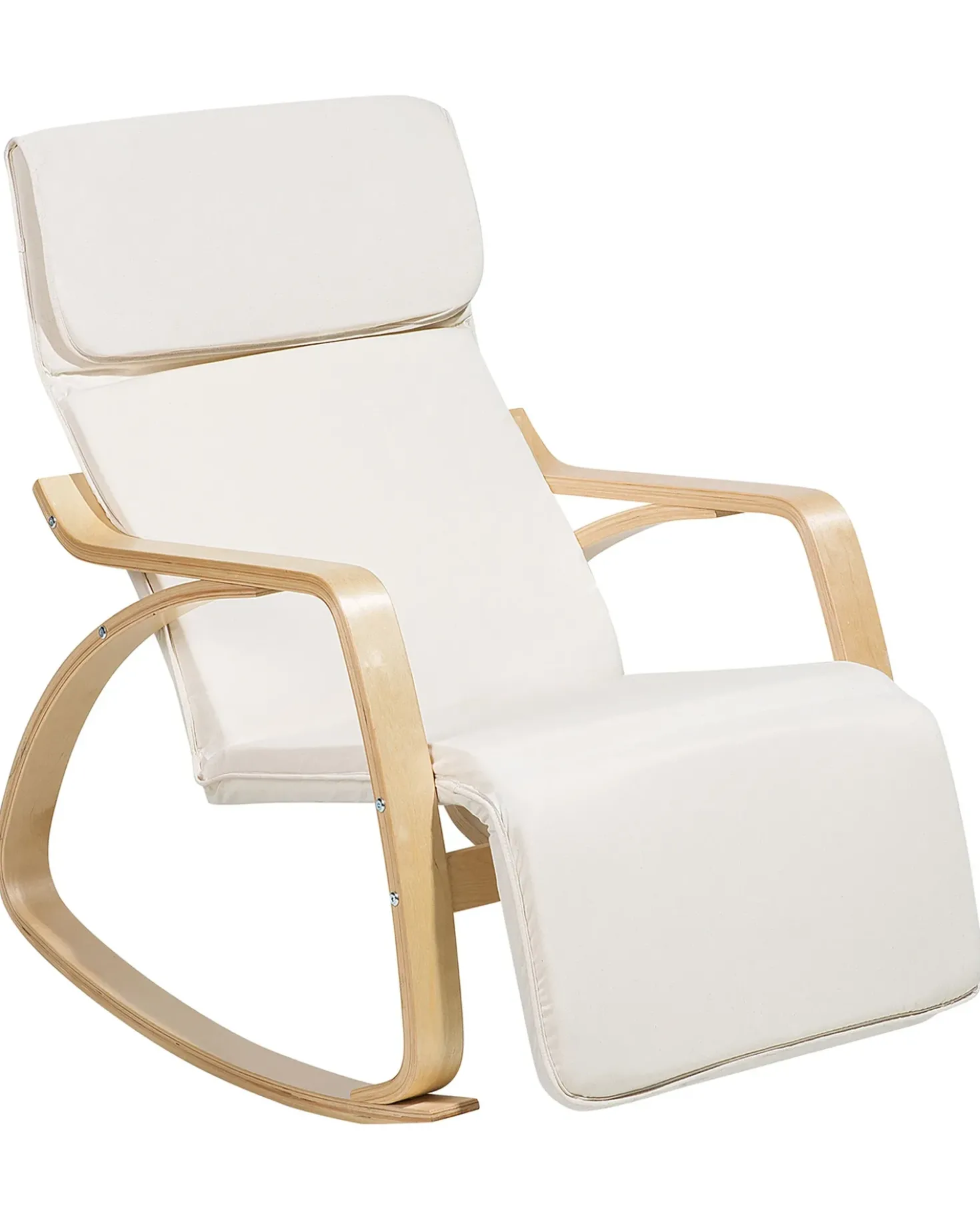Poltrona a dondolo WESTON Tessuto Beige chiaro
