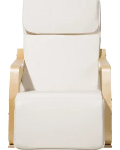 Poltrona a dondolo WESTON Tessuto Beige chiaro