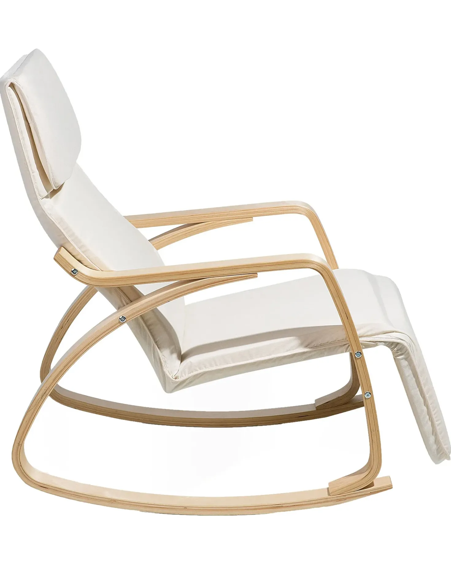 Poltrona a dondolo WESTON Tessuto Beige chiaro