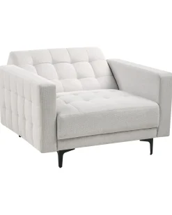 Poltrona ABERDEEN Tessuto Grigio chiaro