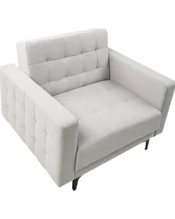 Poltrona ABERDEEN Tessuto Grigio chiaro