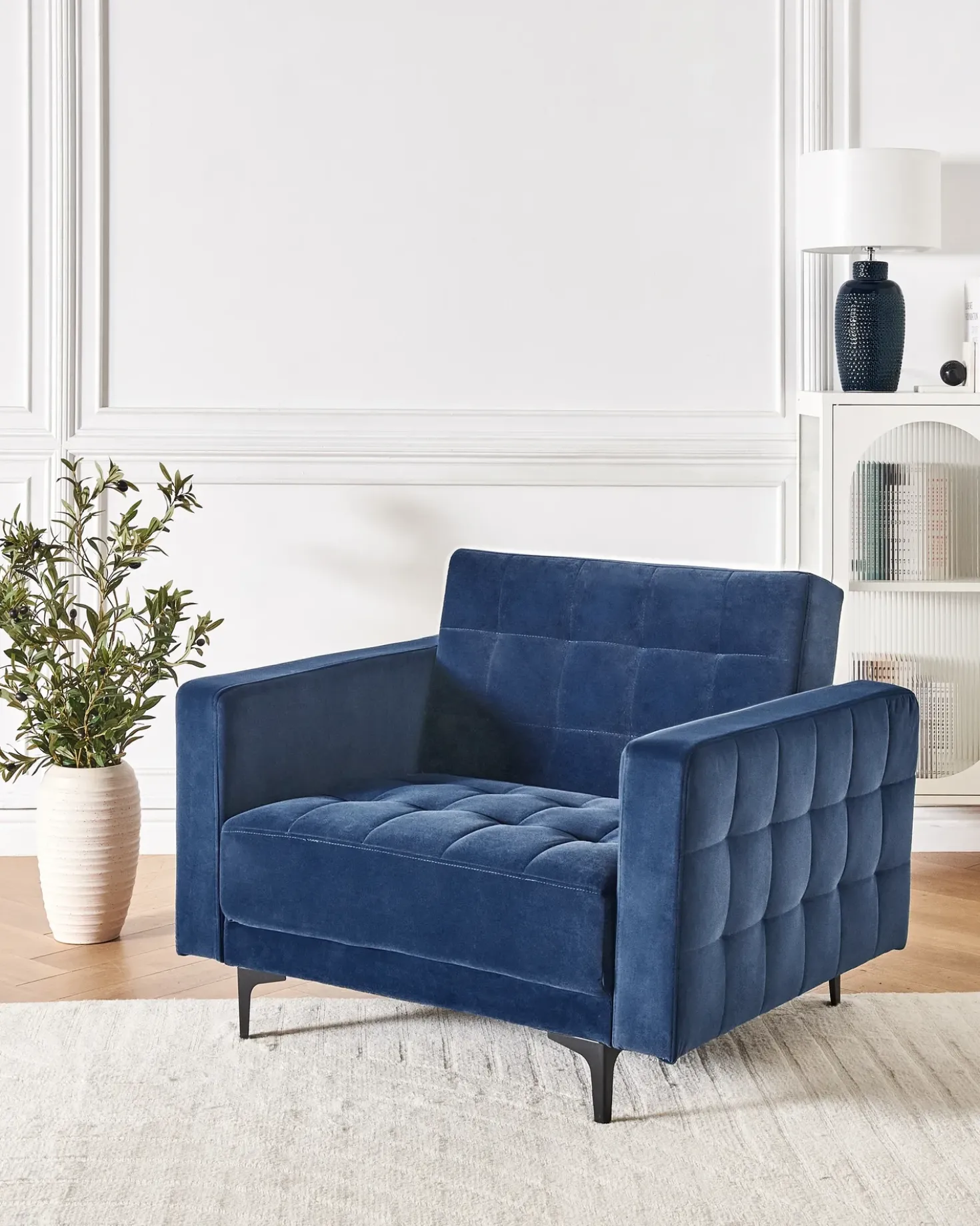 Poltrona ABERDEEN Velluto Blu