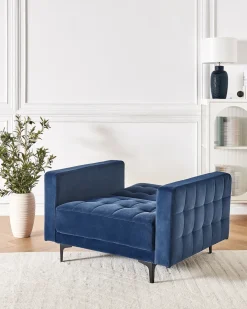Poltrona ABERDEEN Velluto Blu