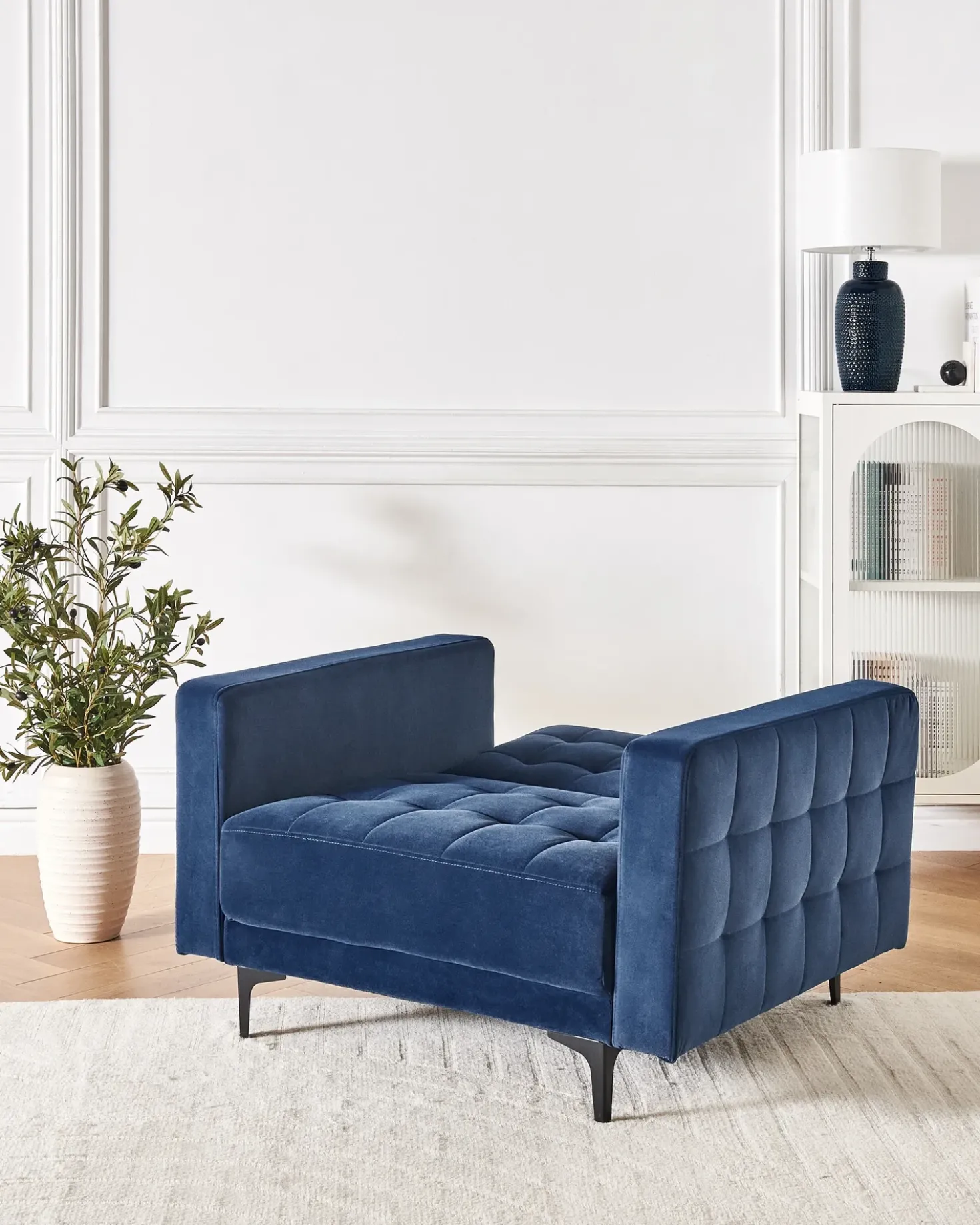 Poltrona ABERDEEN Velluto Blu
