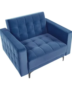 Poltrona ABERDEEN Velluto Blu