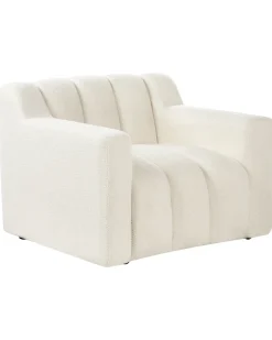 Poltrona AGERUP Bouclé Bianco sporco