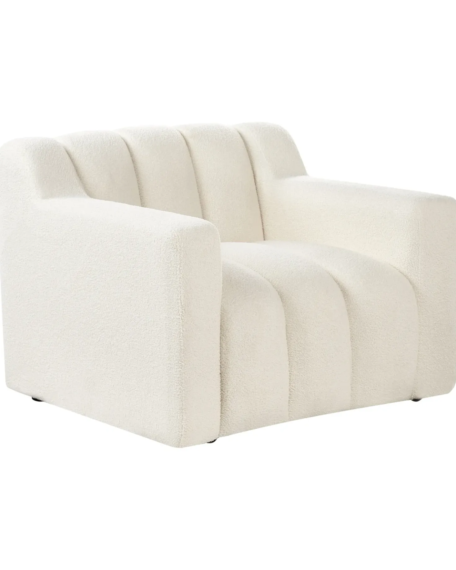 Poltrona AGERUP Bouclé Bianco sporco