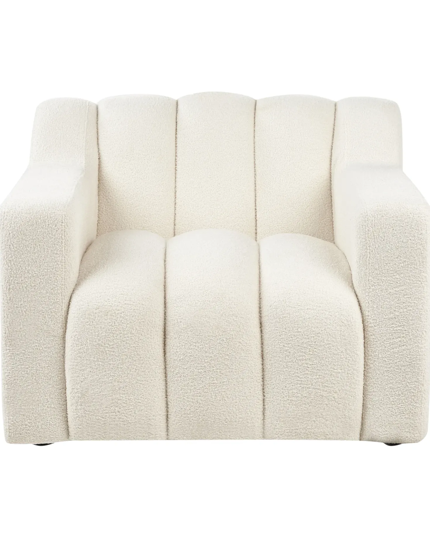 Poltrona AGERUP Bouclé Bianco sporco