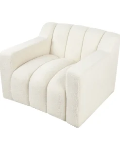 Poltrona AGERUP Bouclé Bianco sporco