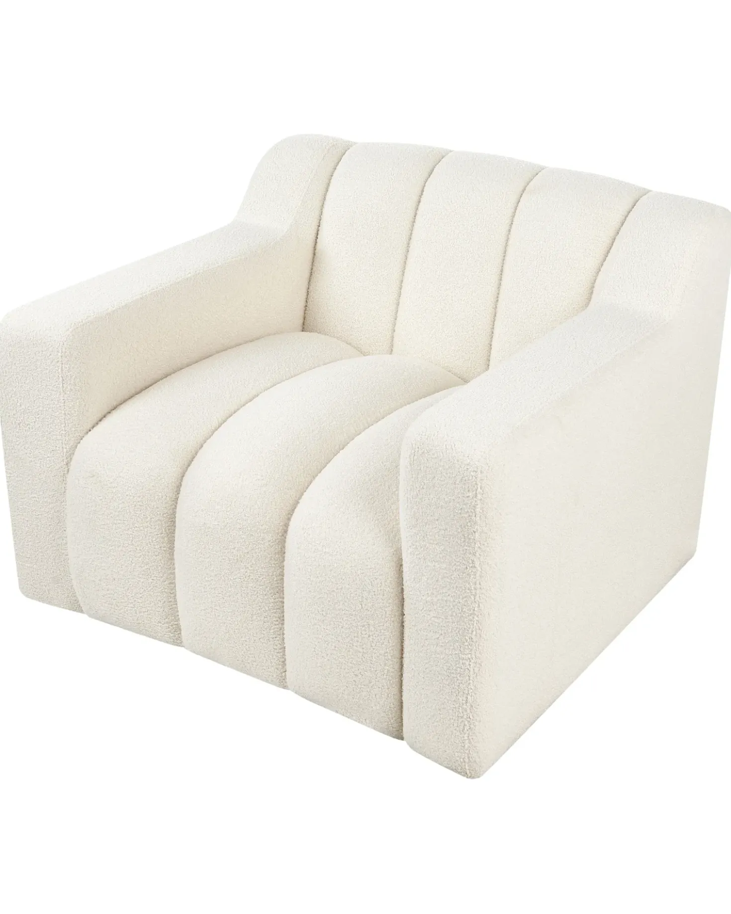 Poltrona AGERUP Bouclé Bianco sporco