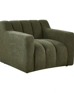 Poltrona AGERUP Bouclé Verde scuro