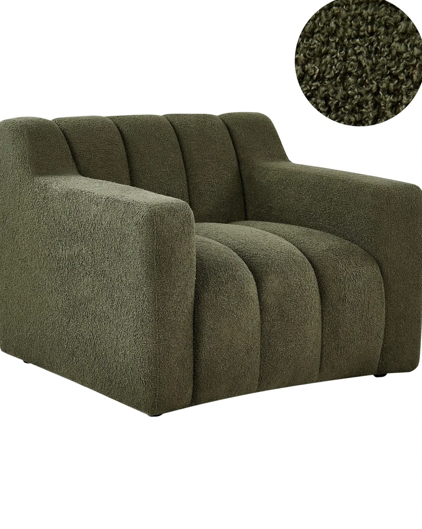 Poltrona AGERUP Bouclé Verde scuro