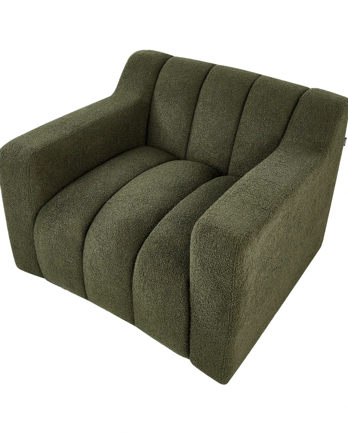 Poltrona AGERUP Bouclé Verde scuro