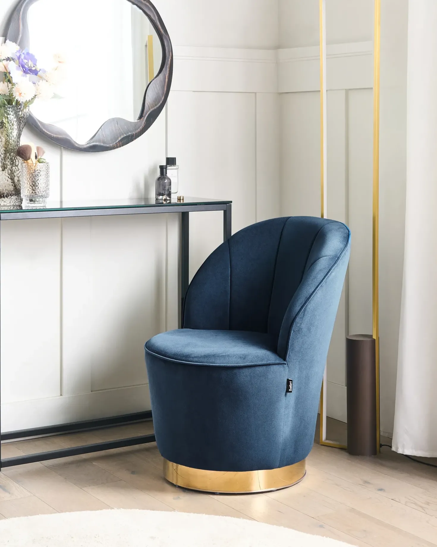 Poltrona ALBY Velluto Blu scuro