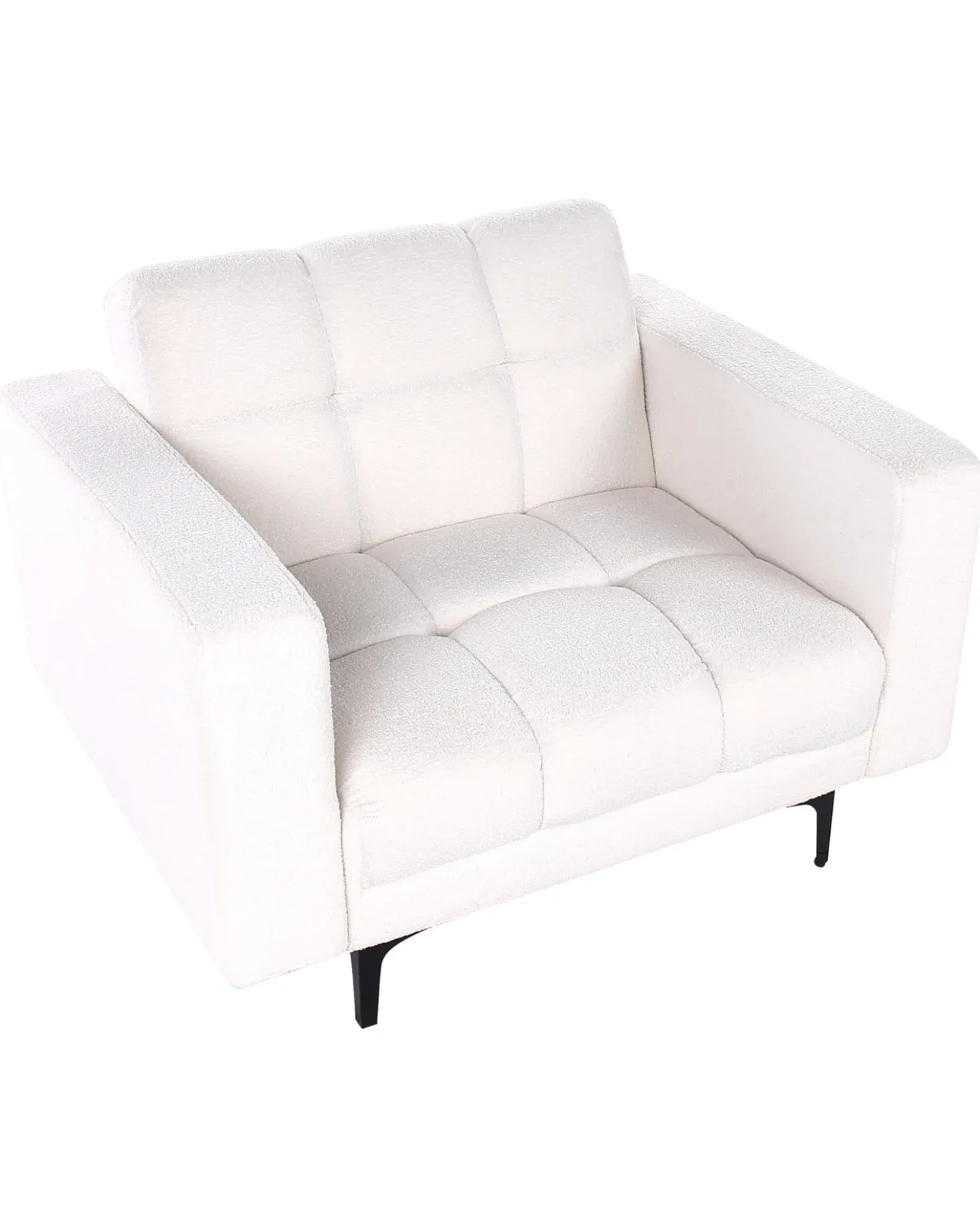 Poltrona ALNES Bouclé Bianco