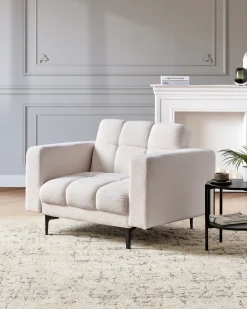 Poltrona ALNES Bouclé Bianco