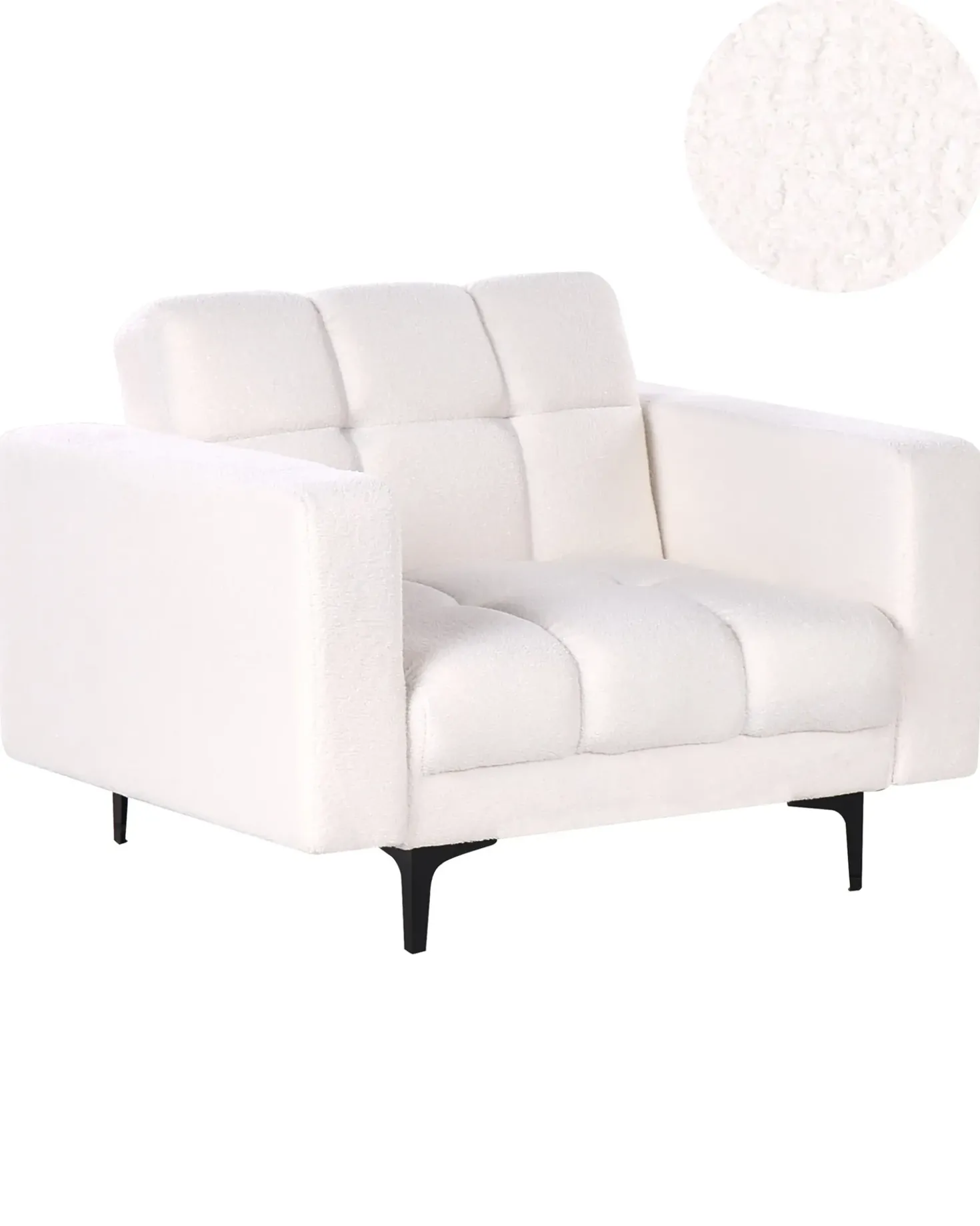 Poltrona ALNES Bouclé Bianco