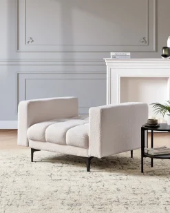 Poltrona ALNES Bouclé Bianco