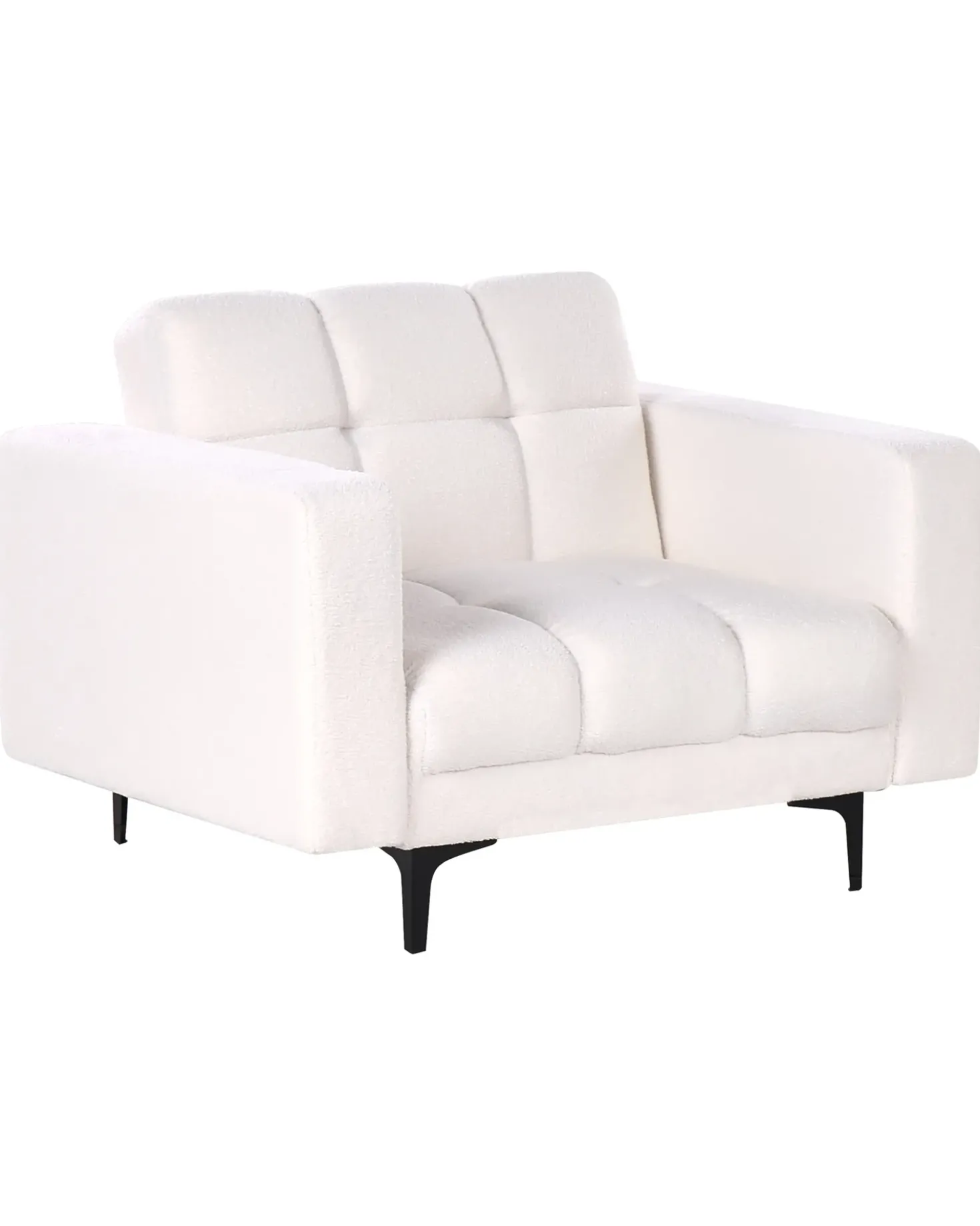 Poltrona ALNES Bouclé Bianco
