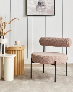 Poltrona ALPHA Bouclé Tortora