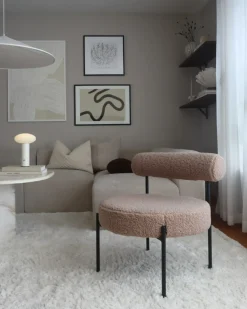 Poltrona ALPHA Bouclé Tortora