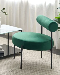 Poltrona ALPHA Velluto Verde smeraldo