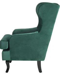 Poltrona ALTA Velluto Verde scuro