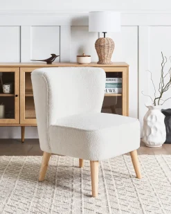 Poltrona ALVEN Bouclé Bianco sporco
