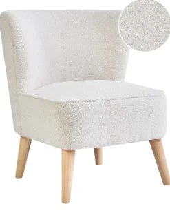 Poltrona ALVEN Bouclé Bianco sporco