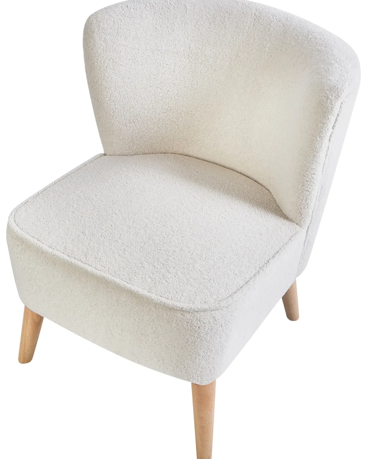 Poltrona ALVEN Bouclé Bianco sporco