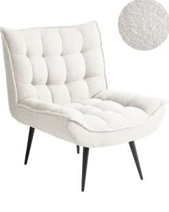 Poltrona ALVESTA Bouclé Bianco
