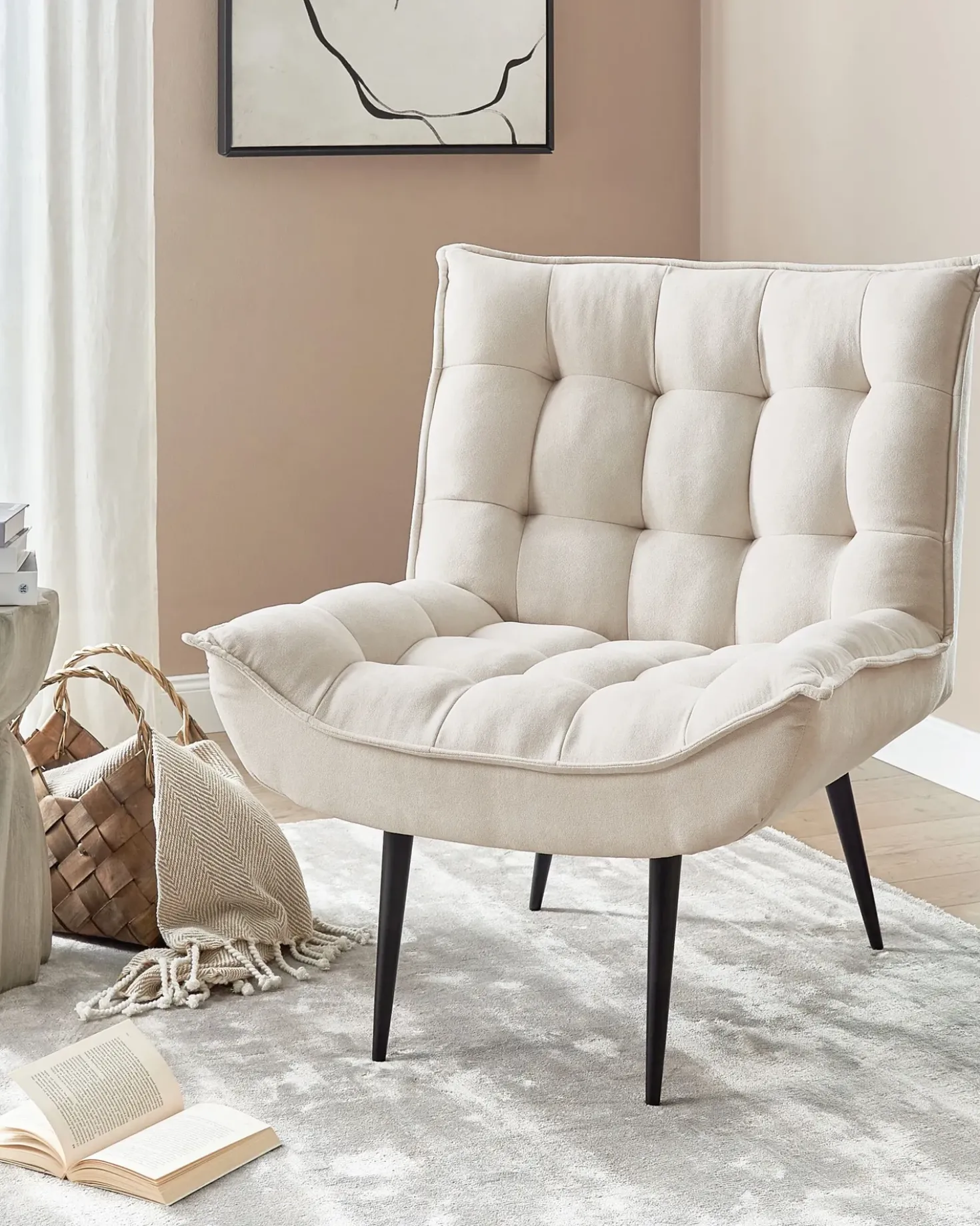 Poltrona ALVESTA Tessuto Beige chiaro