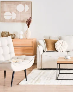 Poltrona ALVESTA Tessuto Beige chiaro