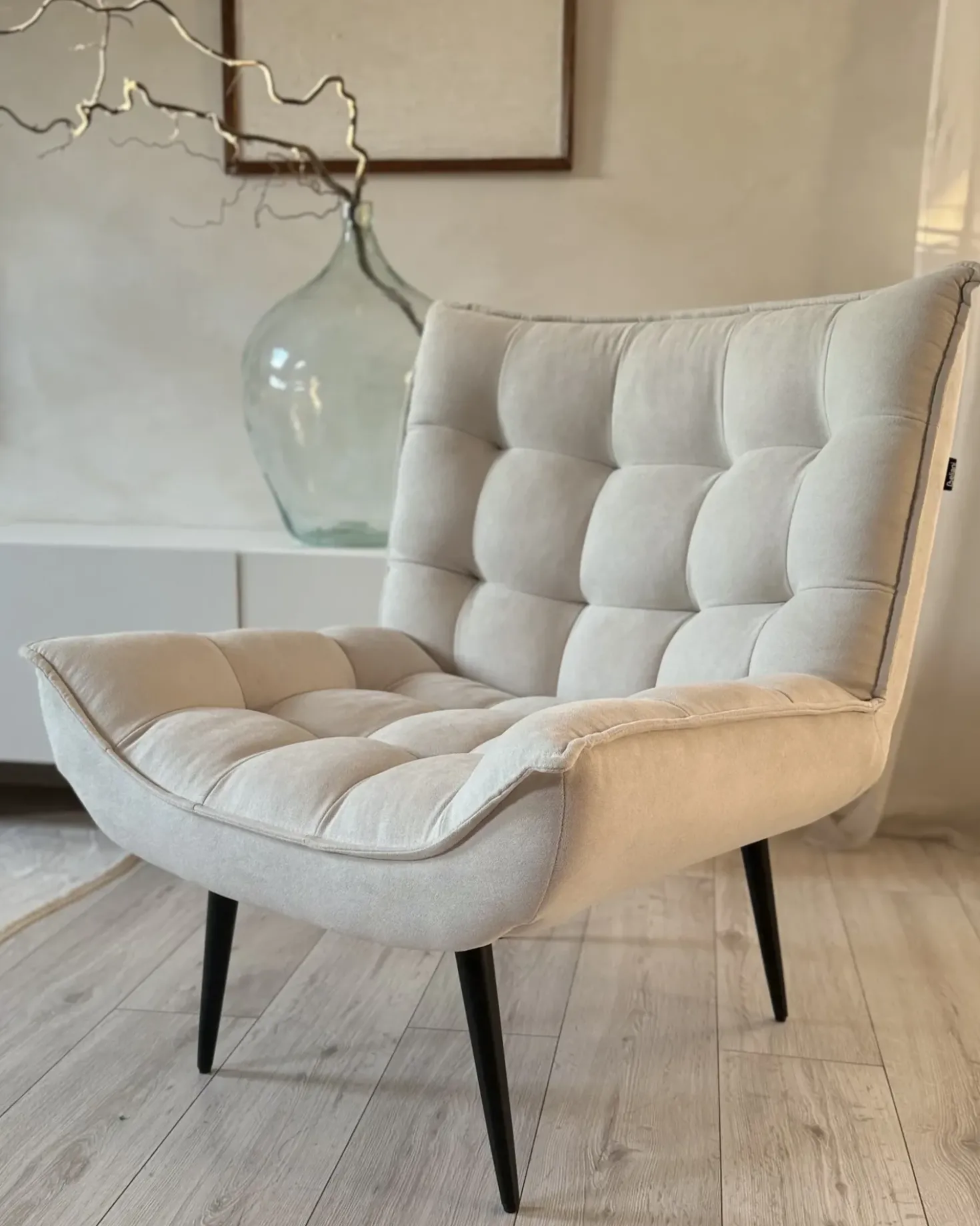 Poltrona ALVESTA Tessuto Beige chiaro