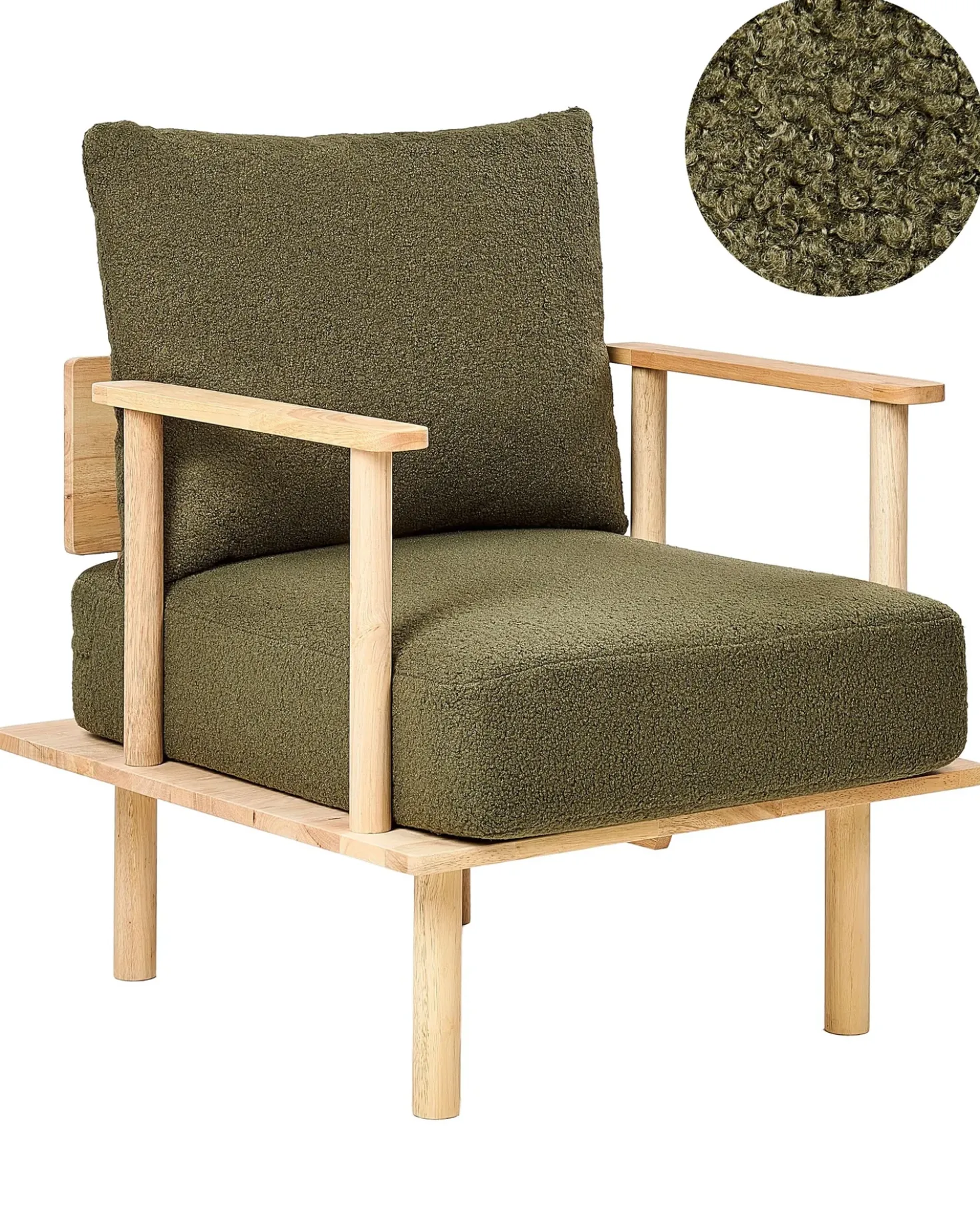 Poltrona ASKER Bouclé Verde scuro