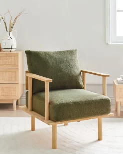 Poltrona ASKER Bouclé Verde scuro
