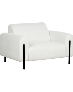 Poltrona ASKIM Bouclé Bianco