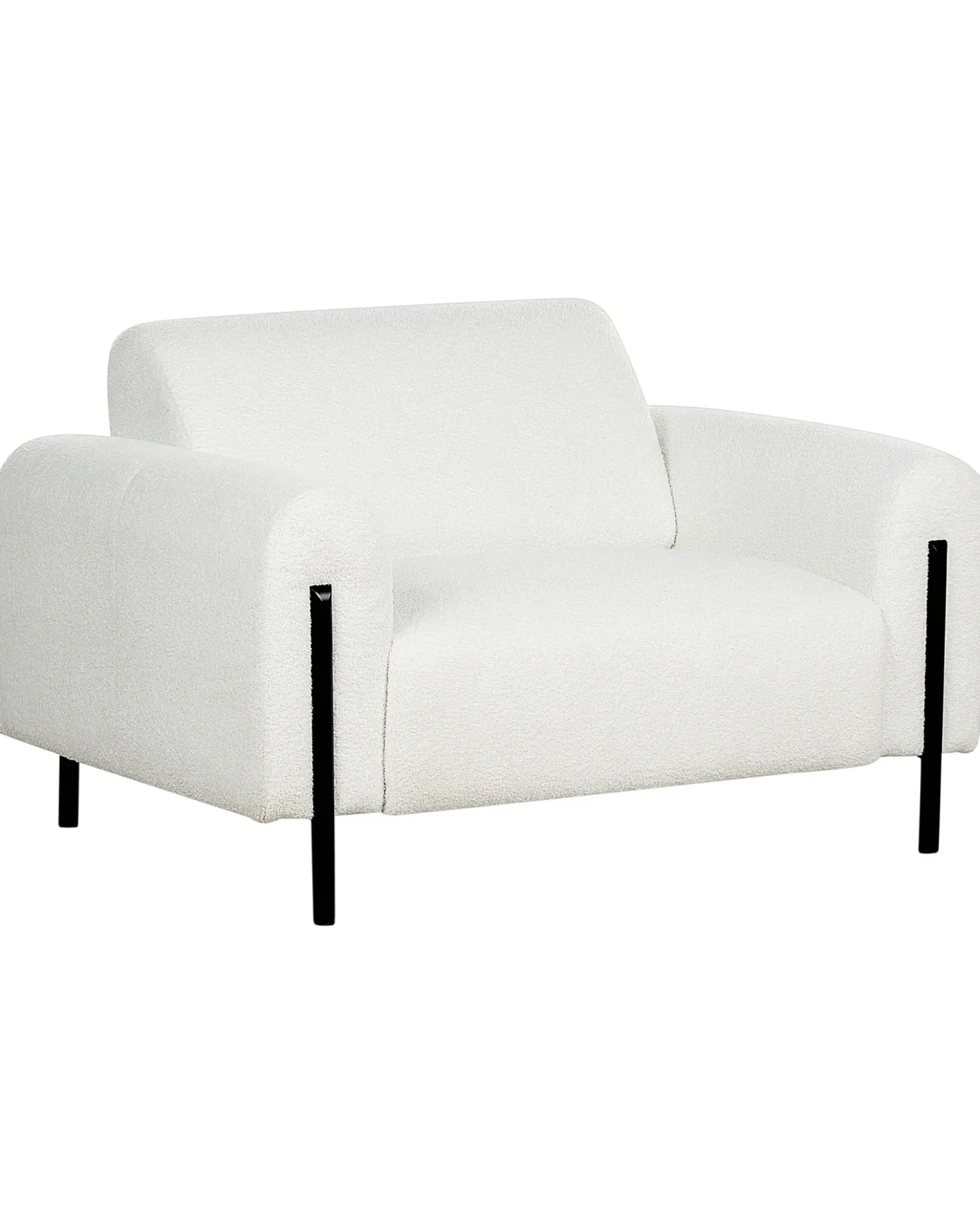 Poltrona ASKIM Bouclé Bianco