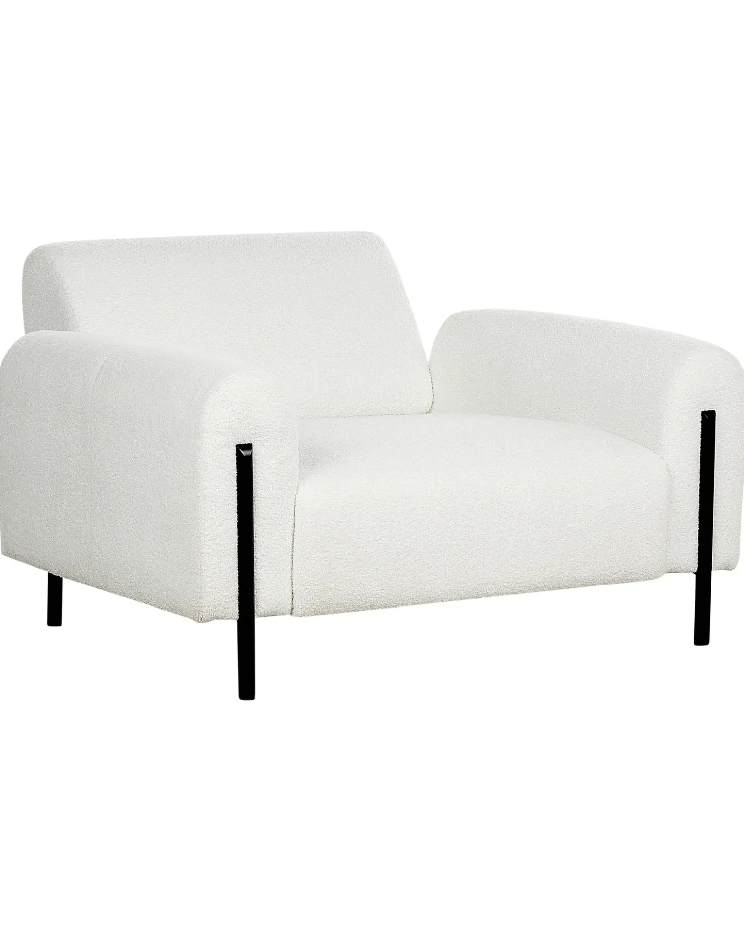 Poltrona ASKIM Bouclé Bianco