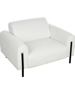 Poltrona ASKIM Bouclé Bianco