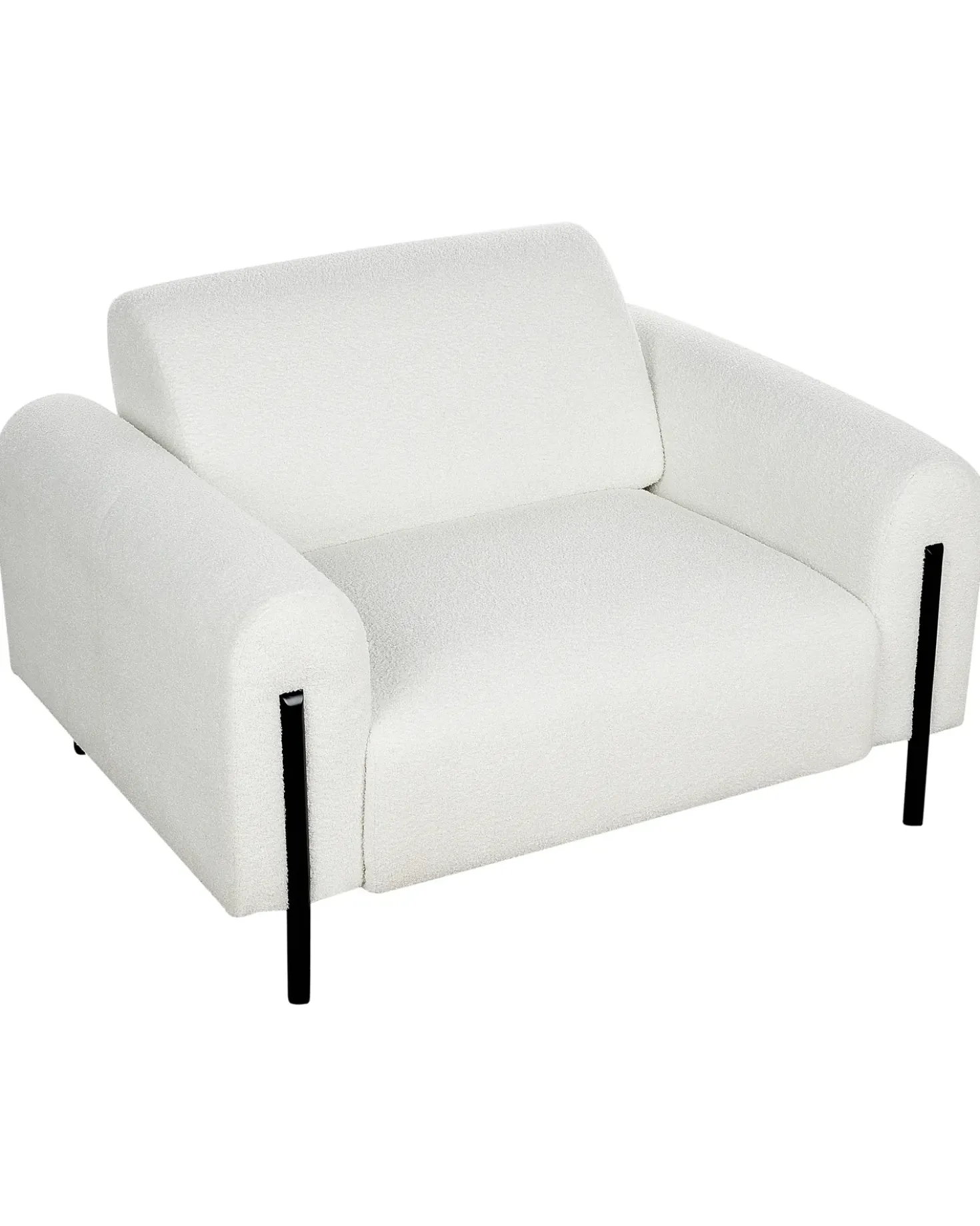 Poltrona ASKIM Bouclé Bianco