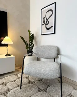 Poltrona AUSVIKA Tessuto Beige chiaro
