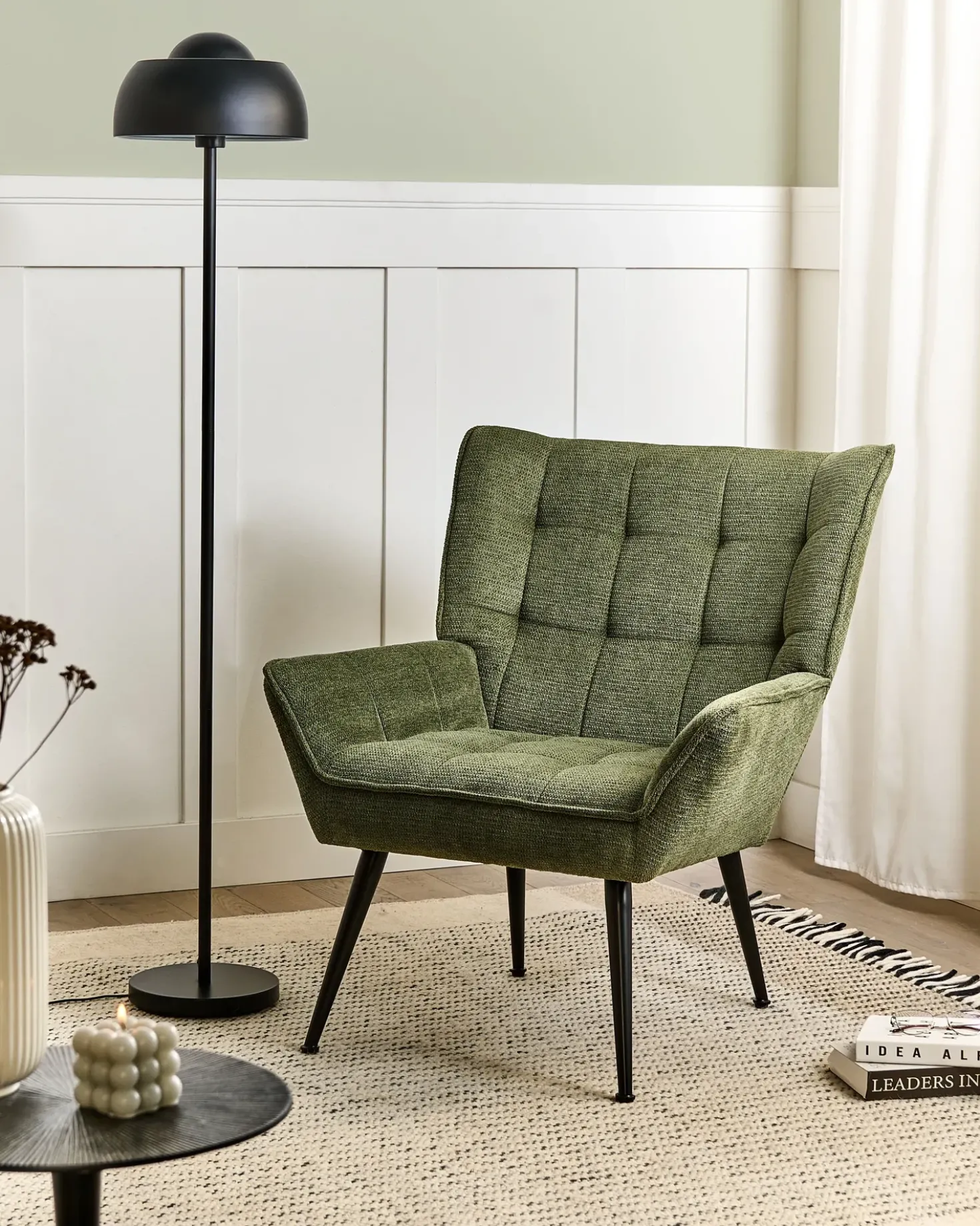 Poltrona BELLINGMO Tessuto Verde