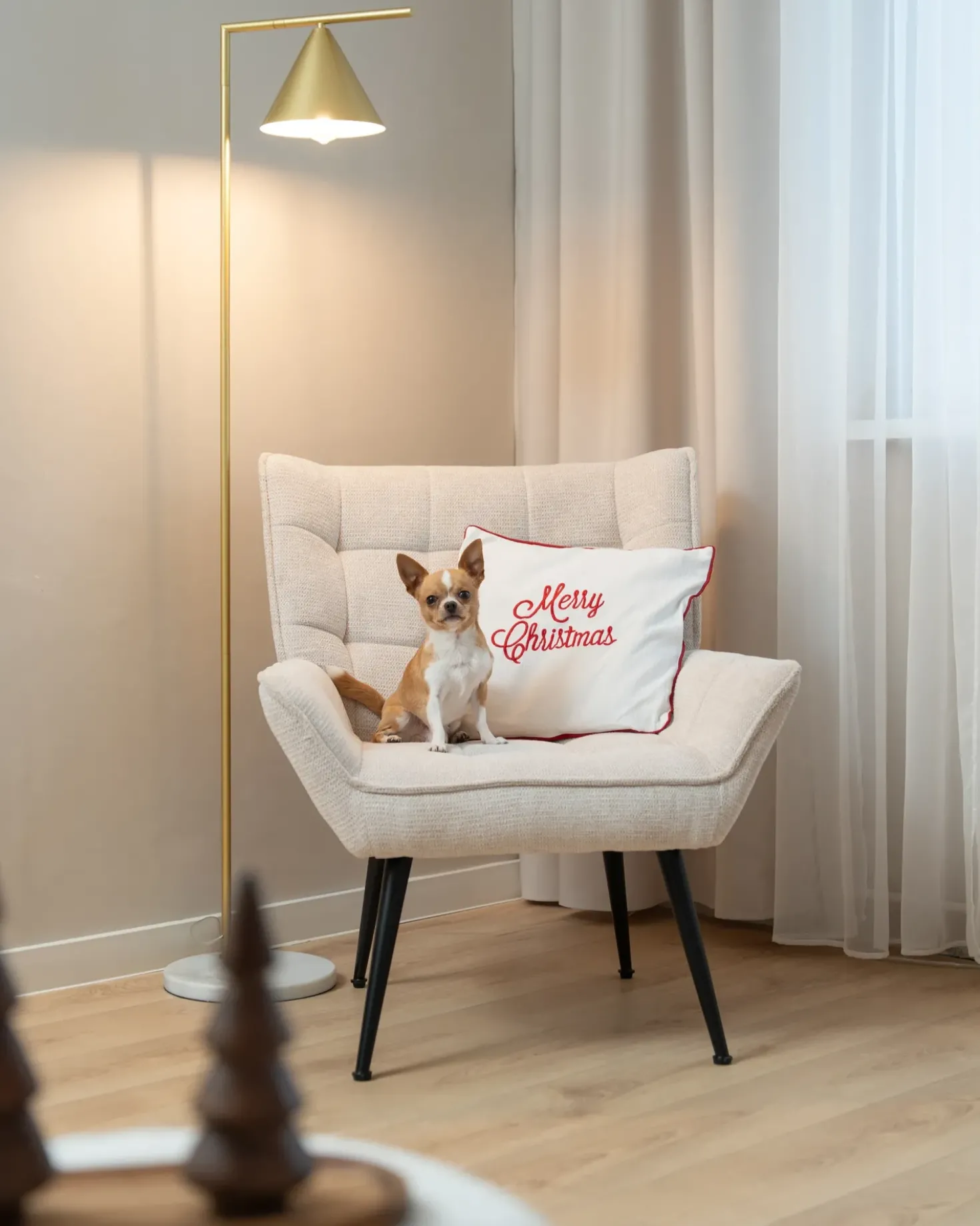 Poltrona BELLINGMO Tessuto Beige chiaro