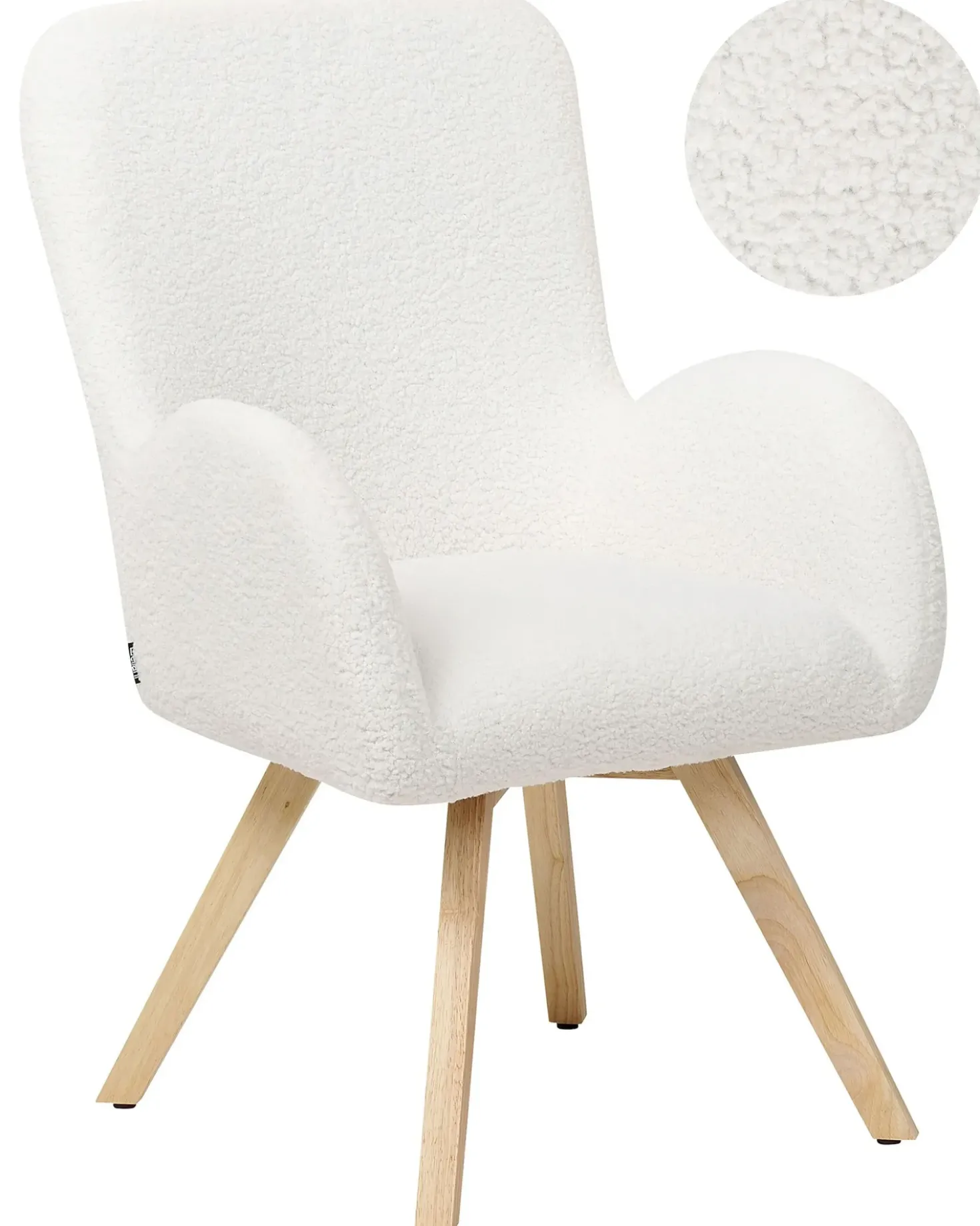Poltrona BJARN Bouclé Bianco