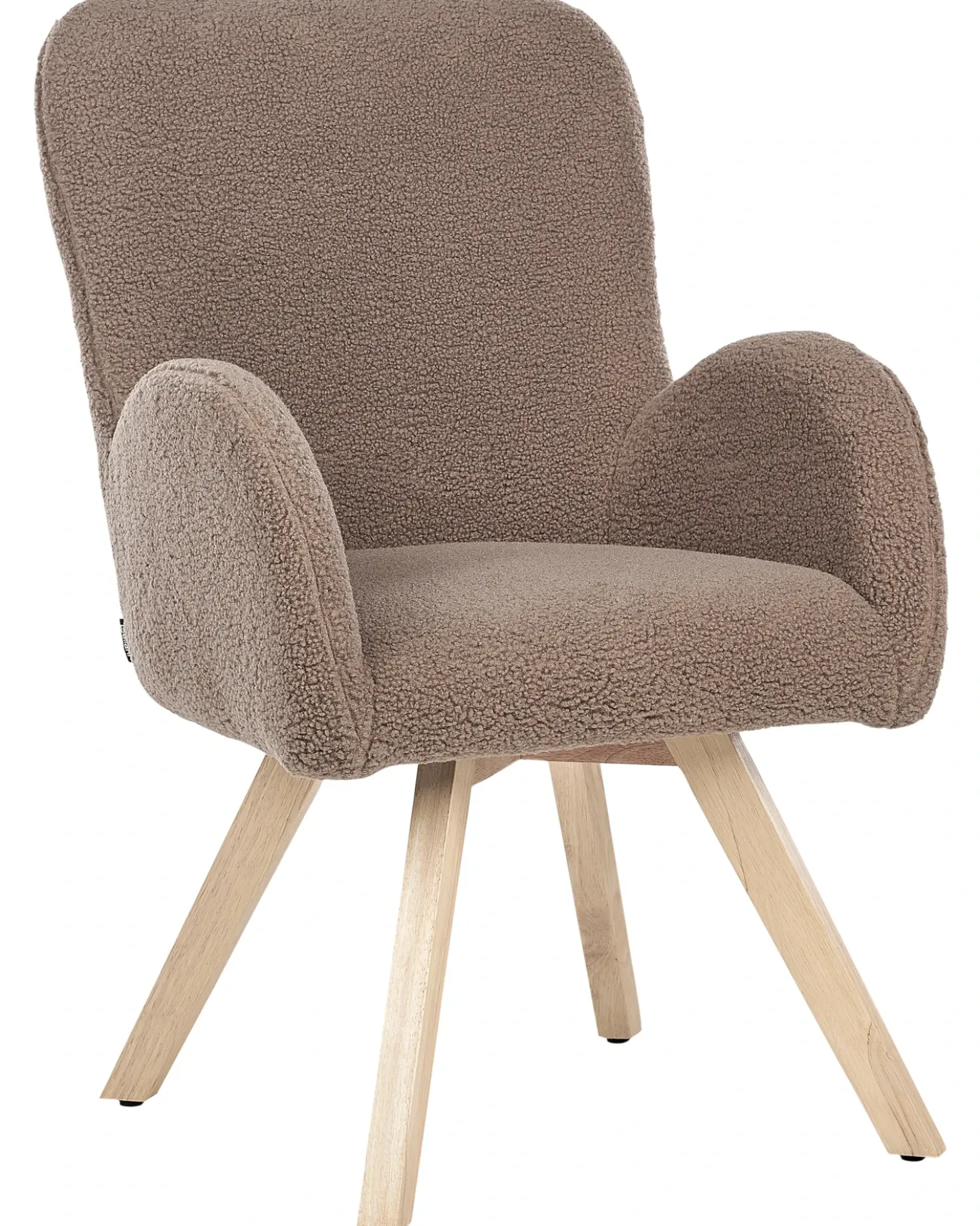 Poltrona BJARN Bouclé Marrone