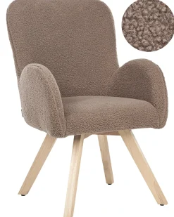 Poltrona BJARN Bouclé Marrone